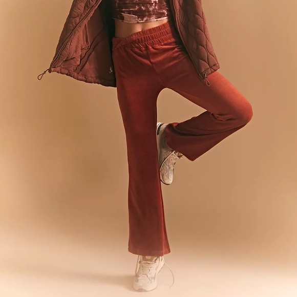 Free people movement Take The Lead Velour Pants black size small - Picture 7 of 7